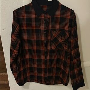 SHEIN Men Flannel Shirt Plaid Size LARGE Fall Winter Woven Casual Cotton Blend